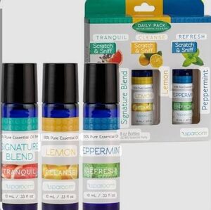 NEW Sparoom Essential Oil Daily Pack Lemon Tranquil Peppermint